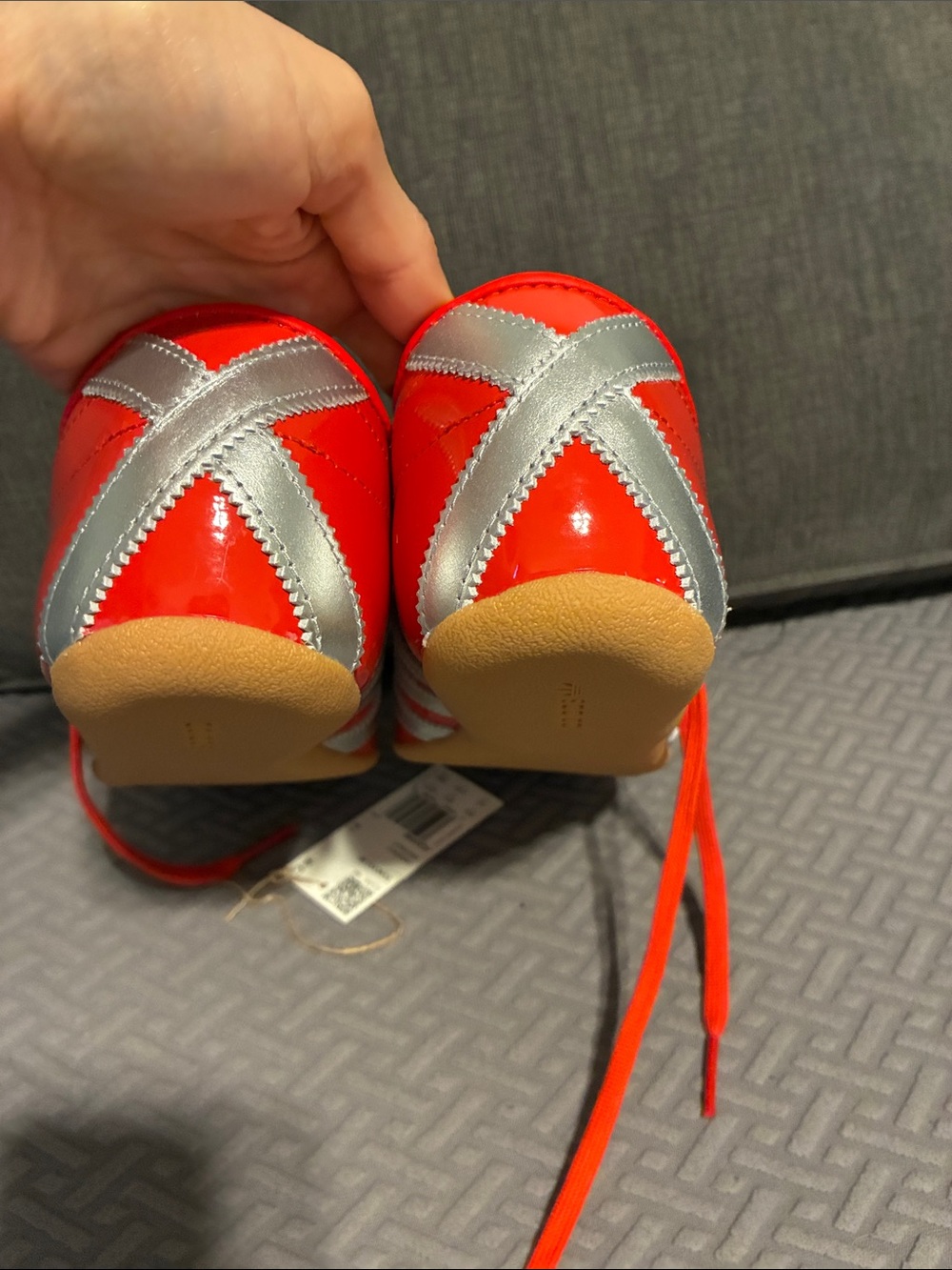adidas Red and Silver Athletic Shoes - Picture 10 of 11